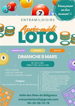 Loto de l'Association Entramiloisirs - mairie de béligneux 