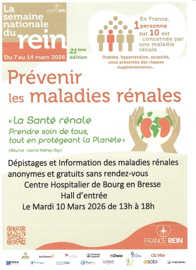 Affiche_Action d'Information et de Prévention sur les Maladies Rénales_Bourg-en-Bresse - ©France Rei