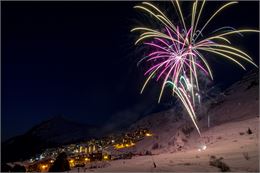 Feu d'artifice au dessus de Belle Plagne - ESF Belle Plagne