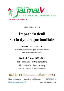 Conférence-débat : l'impact du deuil sur la dynamique familiale_Annecy - Jalmav
