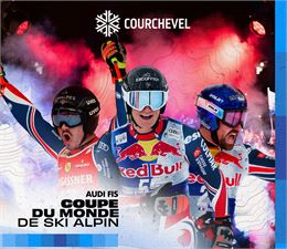 Cérémonie du tirage des dossards et podium - Coupe du Monde hommes de ski alpin_Courchevel - Agence 