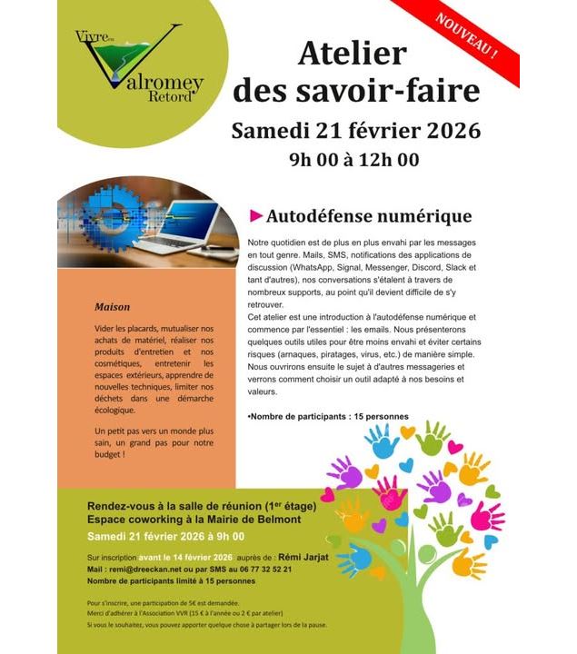 Atelier des savoir-faire : auto défense numérique_Valromey-sur-Séran - Vivre en Valromey Retord