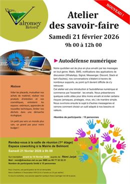 Atelier des savoir-faire : auto défense numérique_Valromey-sur-Séran - Vivre en Valromey Retord