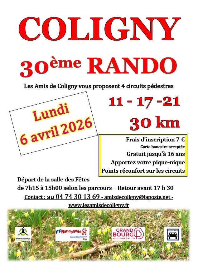 Affiche_30ème Randonnée des Amis de Coligny_Coligny - ©Amis de Coligny