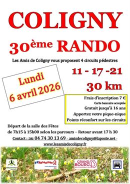 Affiche_30ème Randonnée des Amis de Coligny_Coligny - ©Amis de Coligny