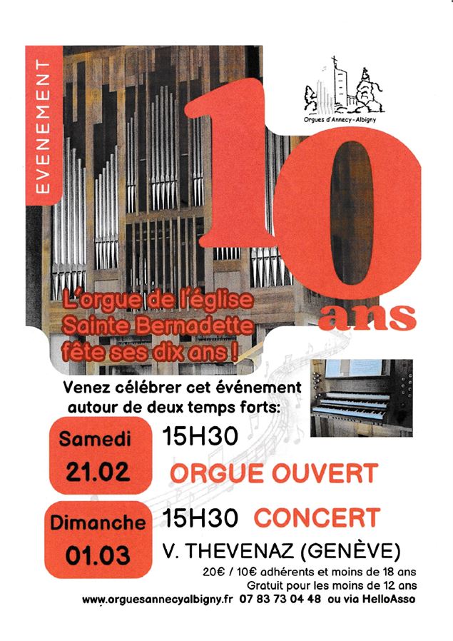 Concert avec Vincent Thévenaz de Genève_Annecy - Orgues Annecy Albigny