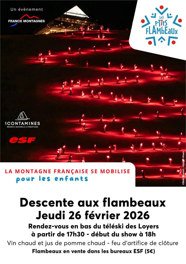 Les p'tits Flambeaux : descente aux flambeaux solidaire_Les Contamines-Montjoie