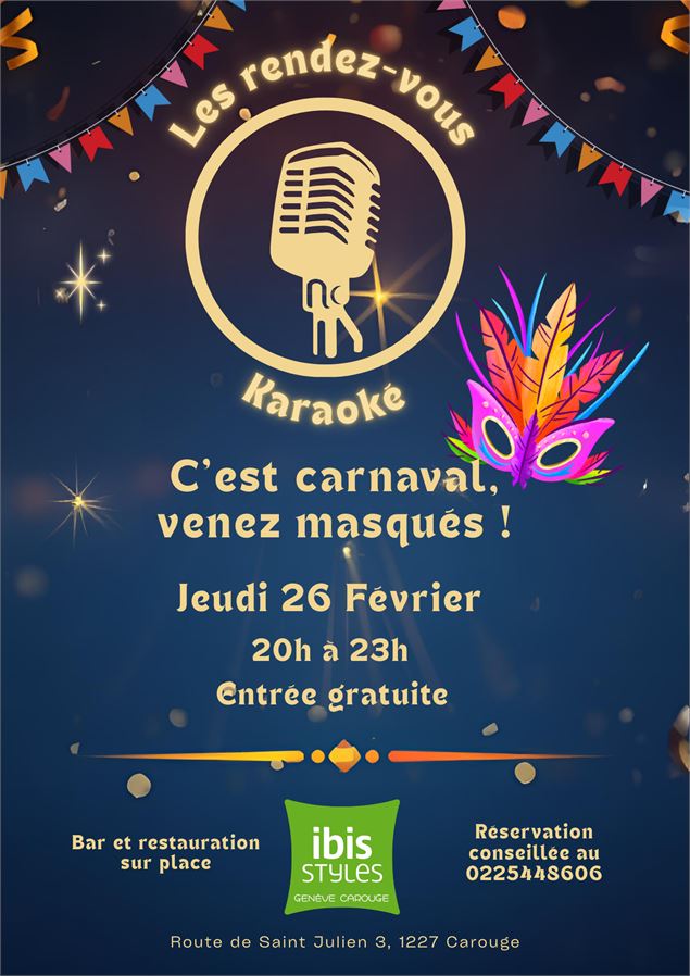 Affiche karaoké carnaval