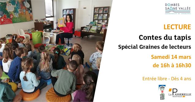 Contes du tapis : spécial Graines de lecteurs - La Passerelle Médiathèque