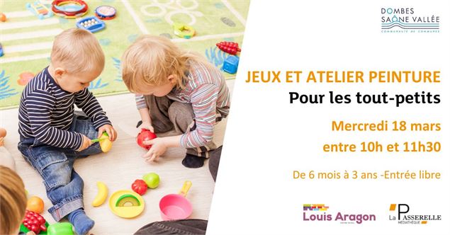 Pour les tout-petits : jeux et atelier peinture - La Passerelle Médiathèque