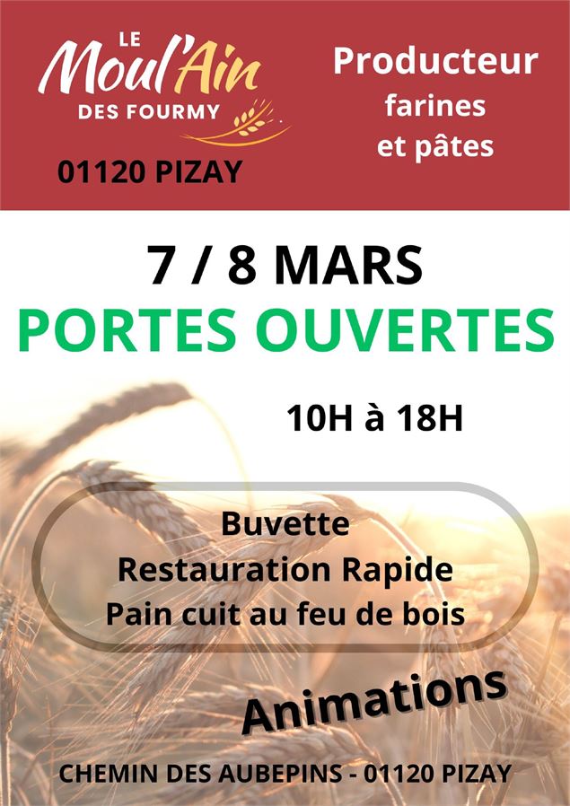 Portes ouvertes Le Moul'Ain des Fourmy - 2ème édition - Le Moul'Ain des Fourmy