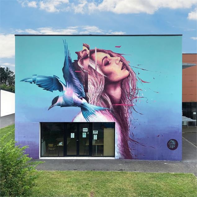 Fresque réalisée par l'artiste Graff Matt, présent sur le Val d'Arly Street Art Festival - Graff Mat