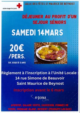 Déjeuner - La Croix Rouge