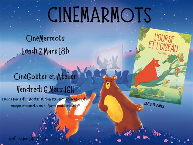 affiche ciné goûter - OT - Valmeinier