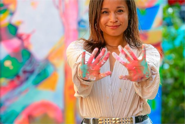 Atelier avec Pikanoa pour le Val d'Arly Street Art Festival - Pikanoa