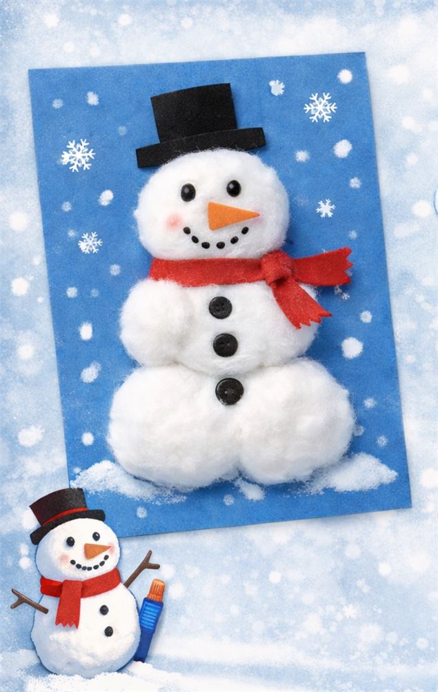 Atelier créatif - Mini Bonhomme de neige_Praz-sur-Arly