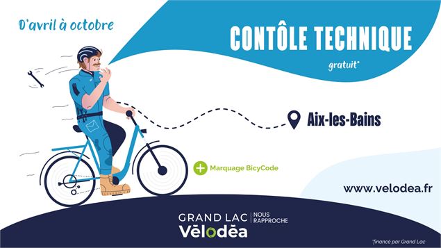 Contrôle technique vélo avec Vélodéa à Aix-les-Bains mercredi 1er avril - Véloéa
