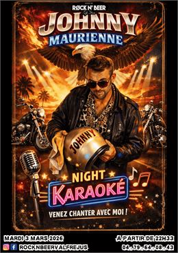 l'affiche : Johnny Maurienne avec son casque "Johnny" - pierreporo