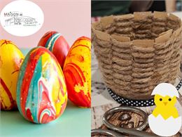 Atelier "Panier tressé et œufs de Pâques marbrés"_Saint-Étienne-du-Bois - Ecomusée Maison de Pays en