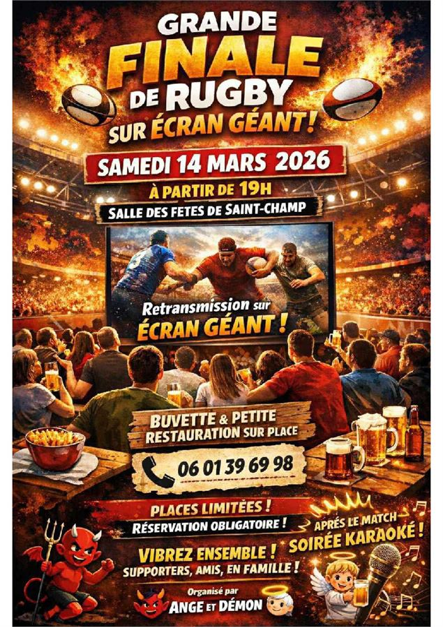 Retransmission finale rugby des 6 Nations et karaoké_Magnieu - Ange et Démon