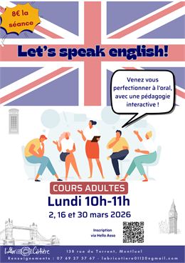 Let’s Speak English à l’AbriCôtière (Cours d'anglais adulte)_Montluel