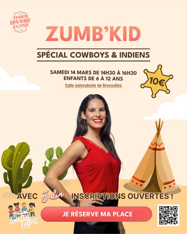 Zumb'kids special cowboys et indiens_Bressolles - Temps Danse Latino Bressolles