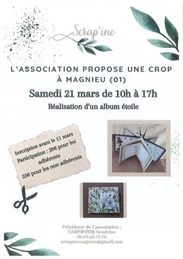 Atelier de scrapbooking : réalisation d'un album étoile_Magnieu - Scrapine