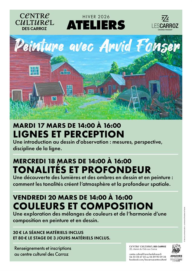 Atelier de dessin et peinture sur la perception et la création de la beauté_Les Carroz-d'Arâches