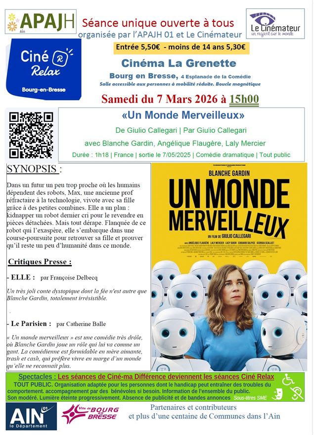 Cinéma inclusif de Ciné Relax : Film «Un Monde Merveilleux» - Le Cinémateur