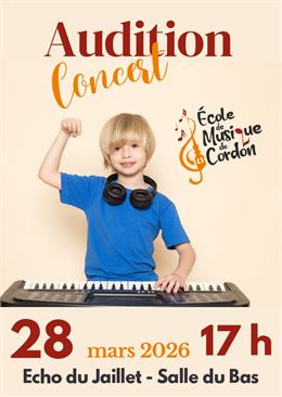 Audition-concert des élèves de l'École de Musique de Cordon - © École de musique de Cordon