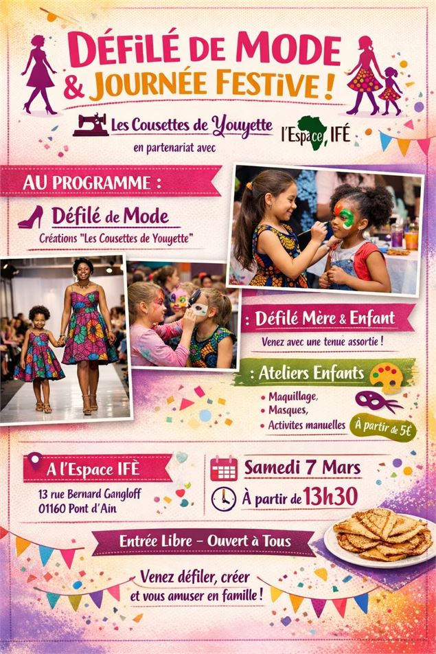 Défilé de mode mère enfant et autour du wax