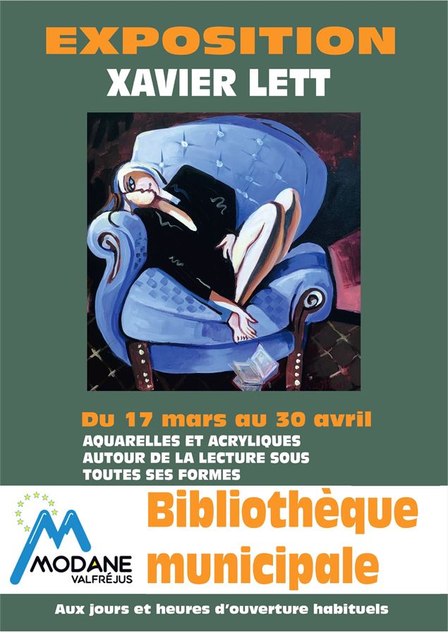 Affiche La Lecture - Xavier Lett