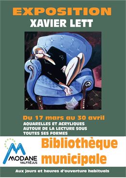Affiche La Lecture - Xavier Lett