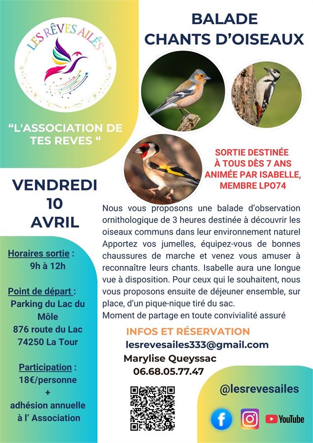 BALADE CHANTS D'OISEAUX - LES REVES AILES