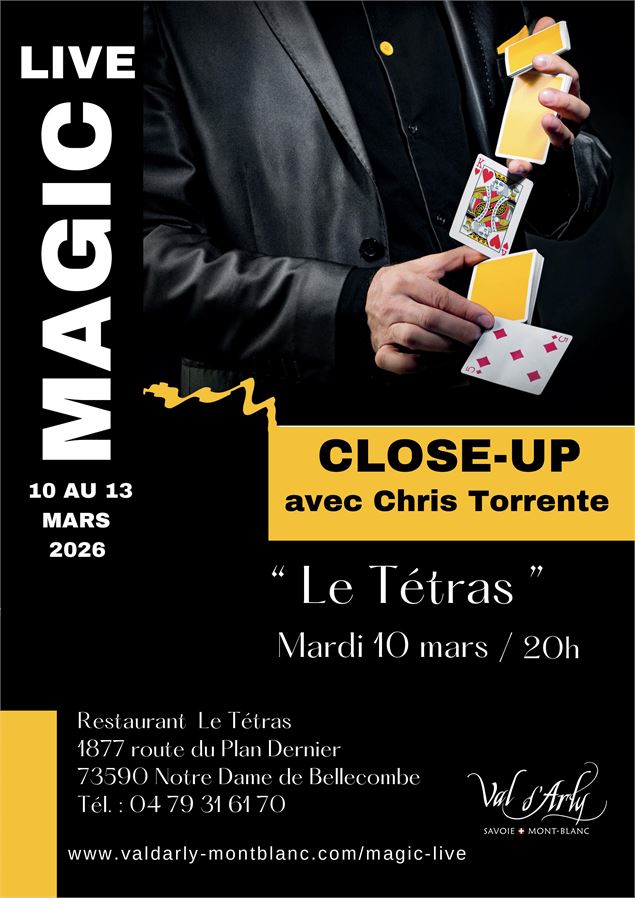 Magic Live au restaurant Le Tétras_Notre-Dame-de-Bellecombe - OTI VA