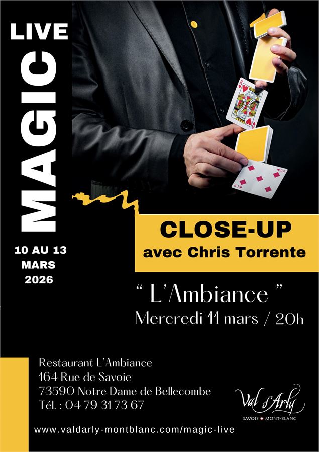 Magic Live au restaurant l'Ambiance_Notre-Dame-de-Bellecombe - OTI VA