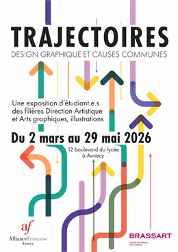 Exposition : Trajectoires - Design graphique et causes communes, réalisée par les étudiant.e.s de l’