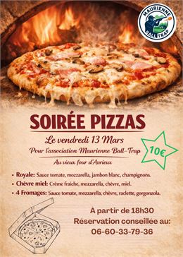 Affiche soirée pizzas - Maurienne Ball Trap