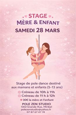 Stage pole dance maman - enfant - Pole Zen Studio