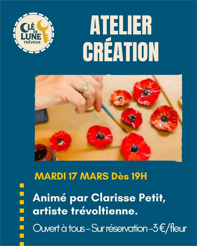Atelier création Coquelicot - Clé de lune et Clarisse Petit