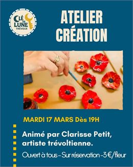 Atelier création Coquelicot - Clé de lune et Clarisse Petit
