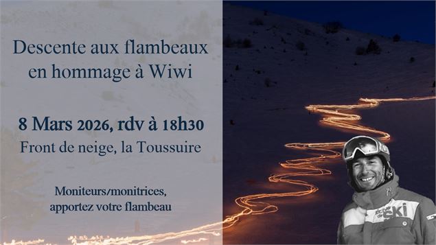 Descente aux flambeaux de  l'ESI  - Hommage à William Turnes_La Toussuire