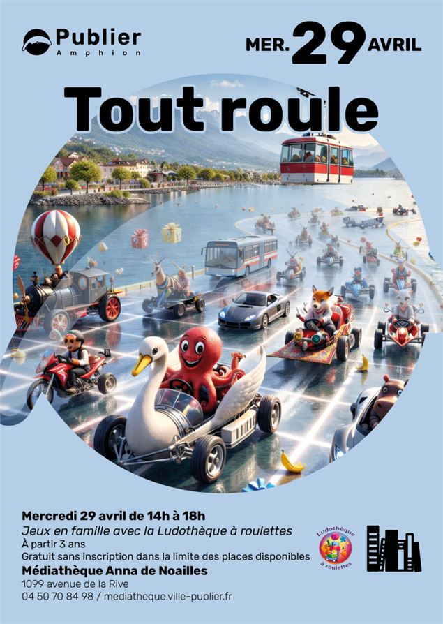 Ludothèque à roulettes : tout roule à Publier - Mediathèque Anne de Noailles