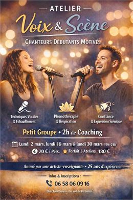 Affiche Atelier Voix et Scène - ©Chez Totor_Servas