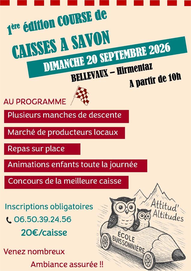 Grande Course de caisses à savon - 1ère édition_Bellevaux - Ecole Buissonnière Bellevaux