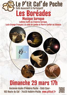 Concert "Les Boréades" - Musique Baroque au P'tit Caf'_Habère-Poche - Le P'tit Caf' de Poche