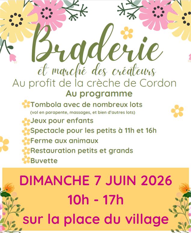 Braderie et marché de créateurs_Cordon - ©Association crèche de Cordon