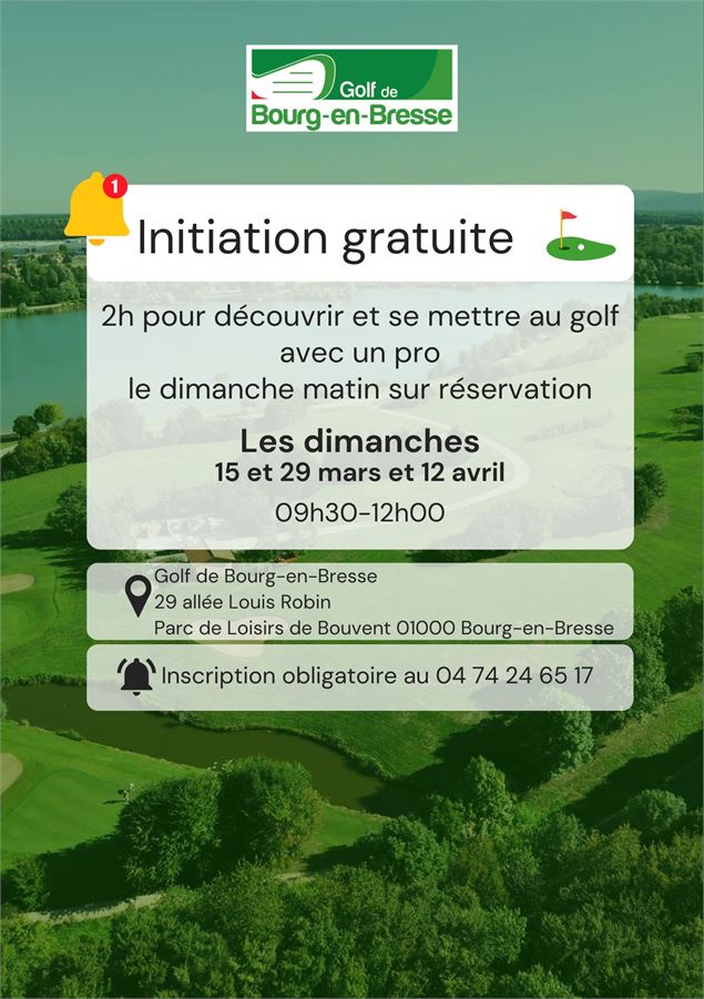 Golf de Bourg en Bresse Initiatioin gratuite - ©Golf de Bourg en Bresse