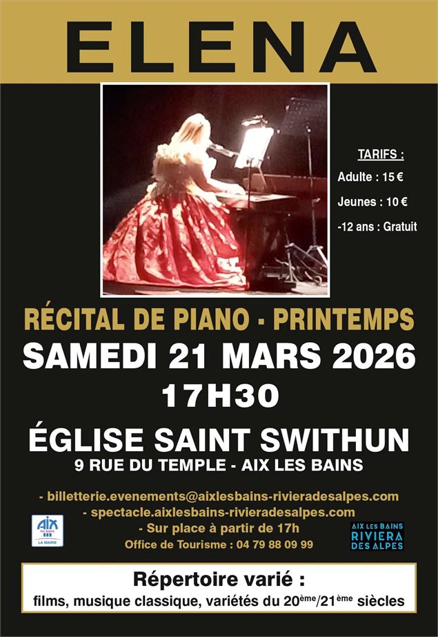 Récital de Piano Printemps - Elena_Aix-les-Bains