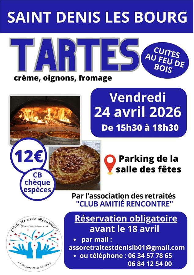 Visuel_Vente tartes cuites au feu de Bois_Saint-Denis-lès-Bourg - ©Club Amitié Recontre
